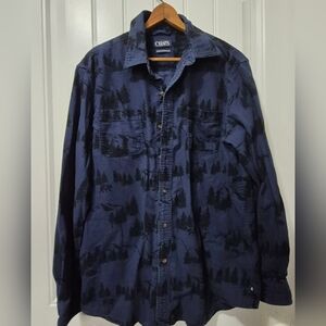 Mens Long Sleeved Chaps Nature Print Shirt Size Large